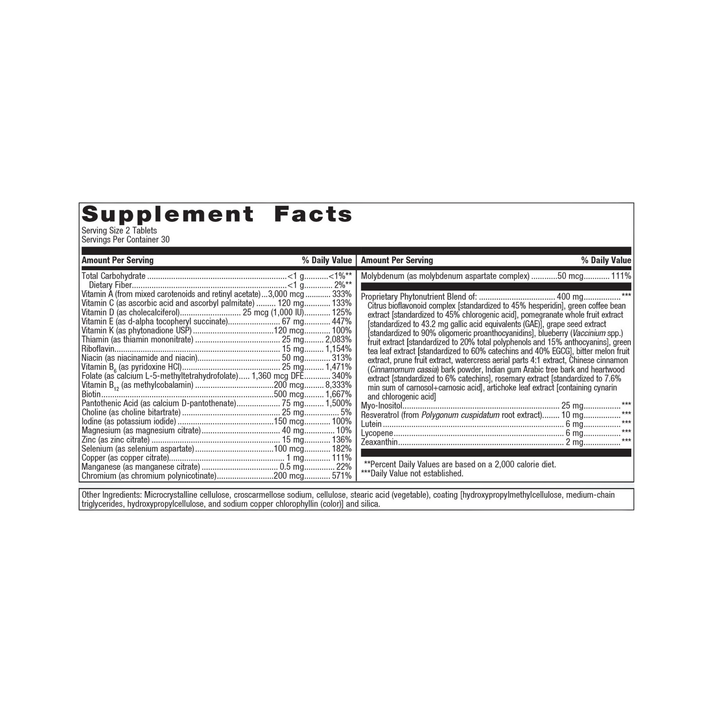 PhytoMulti Multivitamin Tablets
